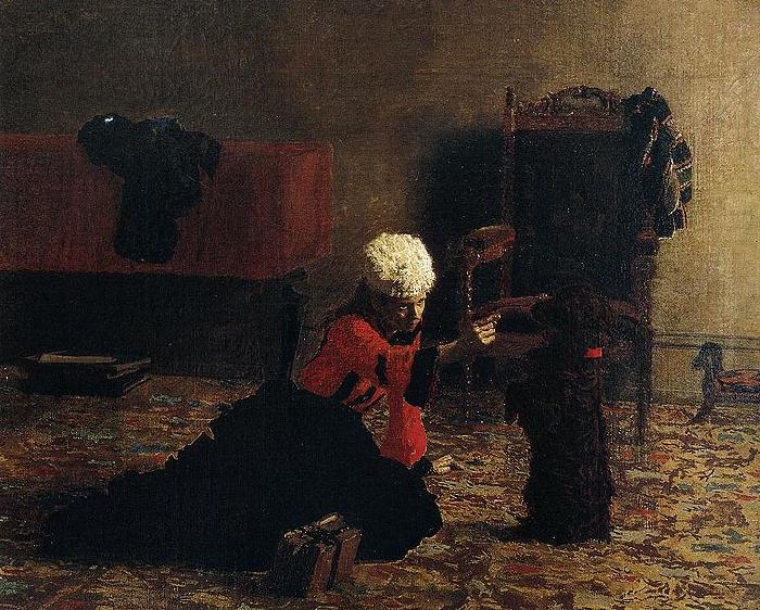 Elizabeth Crowell with a Dog, Thomas Eakins